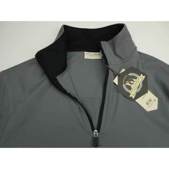 NWT Rorie Whelan Golf 1/4 Zip Pullover RW UPF 50 Wicking, gray, small - Picture 3 of 3